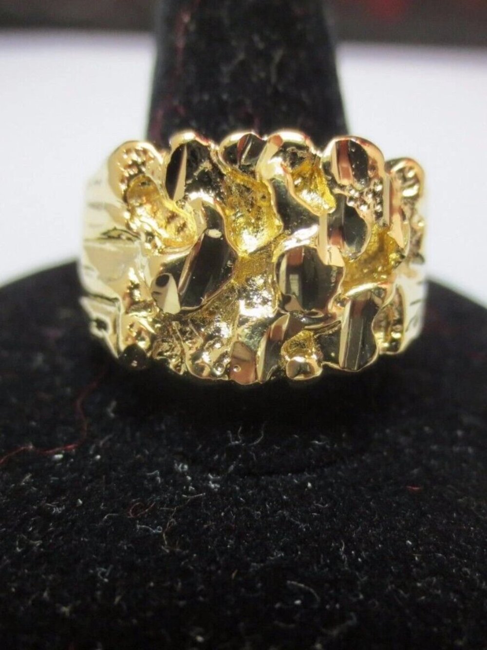 14K Plated Nugget Ring – Free-Form Design, Sizes 5–13